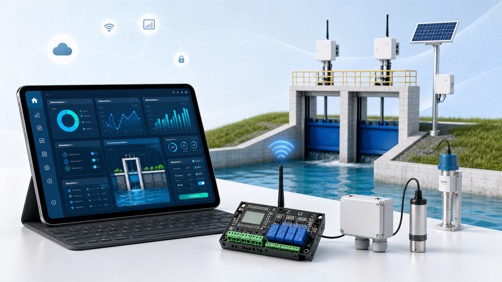 IoT Monitoring และ Dashboard สำหรับควบคุมประตูฝายน้ำ
